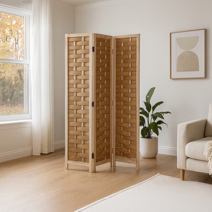 Paraván MARVIN z masivního smrkového dřeva, přírodní design Autronic