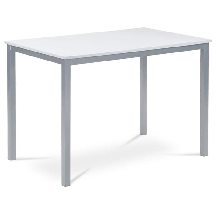 Jídelní stůl TOMSO – 110x70 cm, MDF bílá / šedý lak Autronic - náhled 4