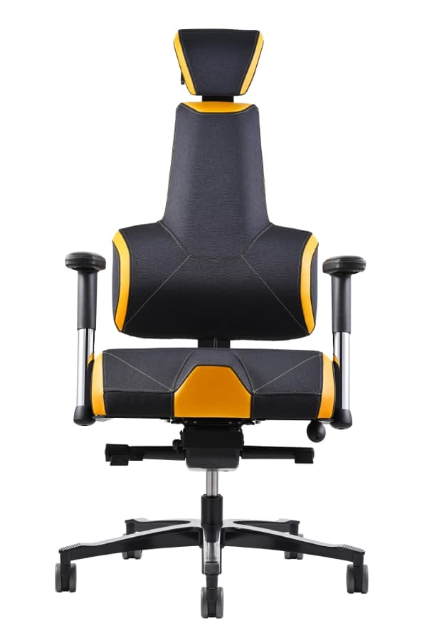 Zdravotní herní židle THERAPIA E+GAMER – černo-oranžová - náhled 2