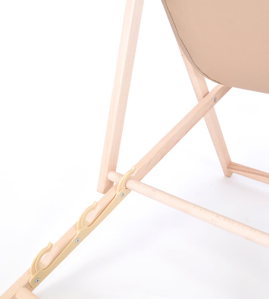 Bahama POLYESTER lehátko dřevěné přírodní - BÉŽOVÉ - náhled 2