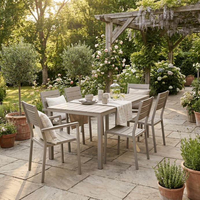 Zahradní sestava VERANDA – polywood, béžová, Autronic