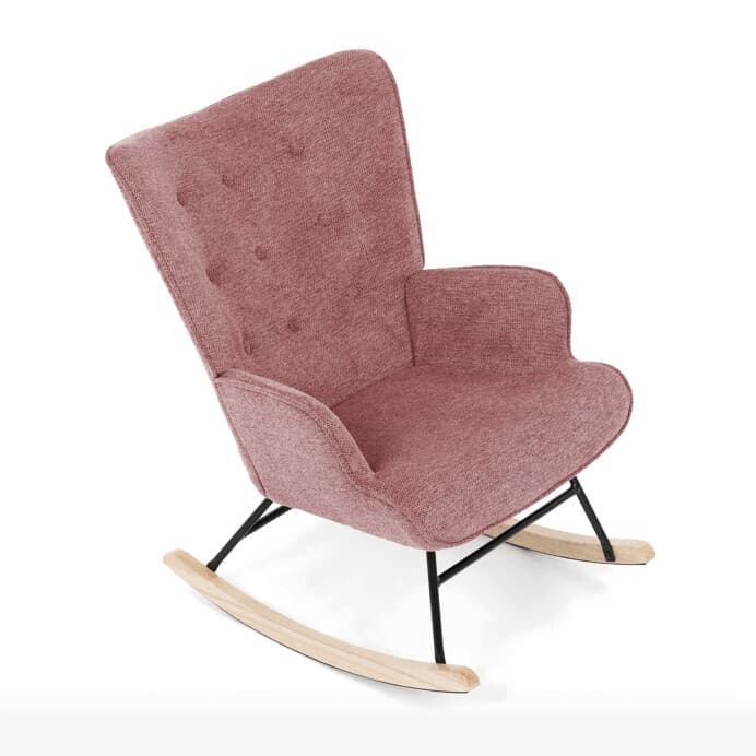 Houpací křeslo YAO – růžová, látka, ergonomický design Autronic - náhled 5