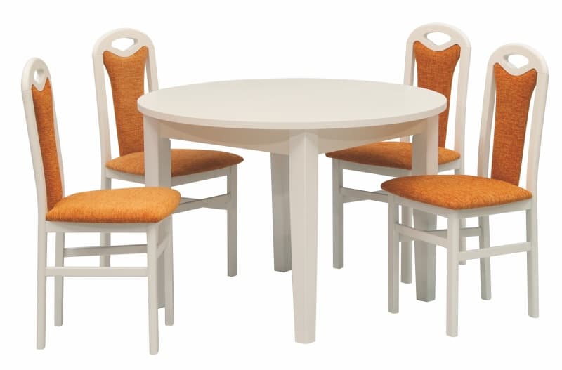 Kulatý jídelní stůl FIT 110 – 110x 110 cm (+ rozklad 35 cm), odolné lamino, víc barev buk - náhled 3