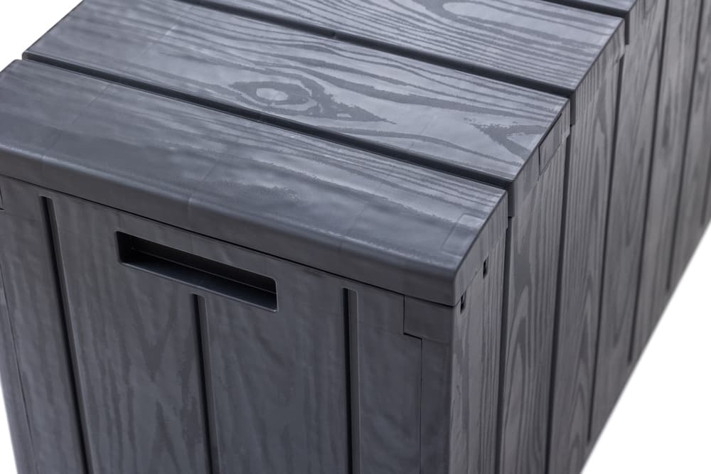 BRAVO zahradní plastový úložný box 270 L - grafit - náhled 2