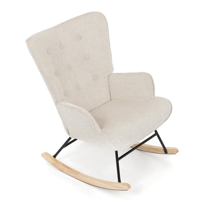 Houpací křeslo YAO – béžová, látka, ergonomický design Autronic - náhled 5