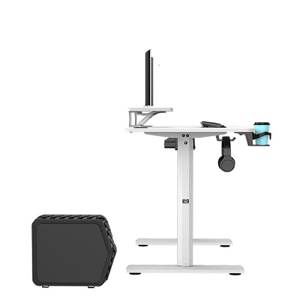 Elektricky výškově nastavitelný stůl HIGHLANDER - 120 cm, bílá - náhled 3