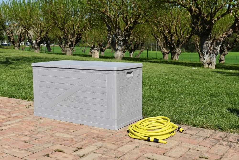 WOOD zahradní plastový úložný box 420 L - světle šedá - náhled 3
