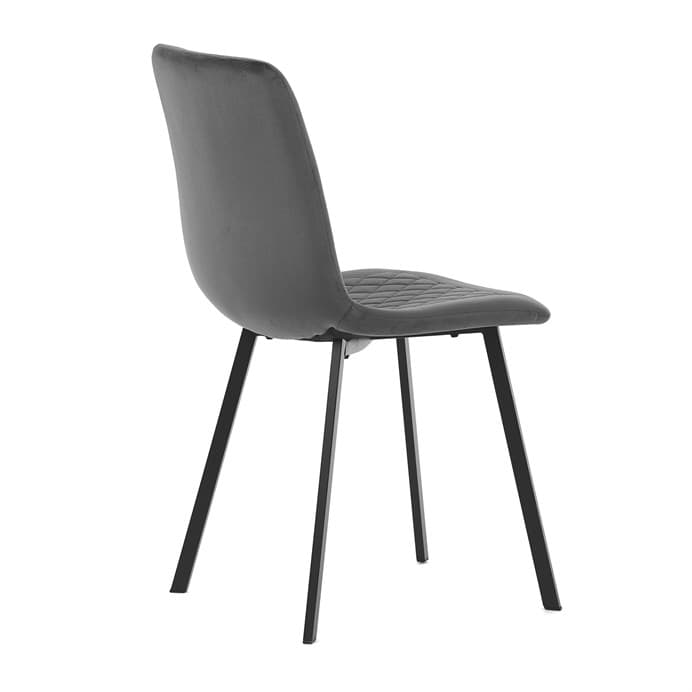 Elegantní jídelní židle NOX – šedý samet, černý kov Autronic - náhled 5