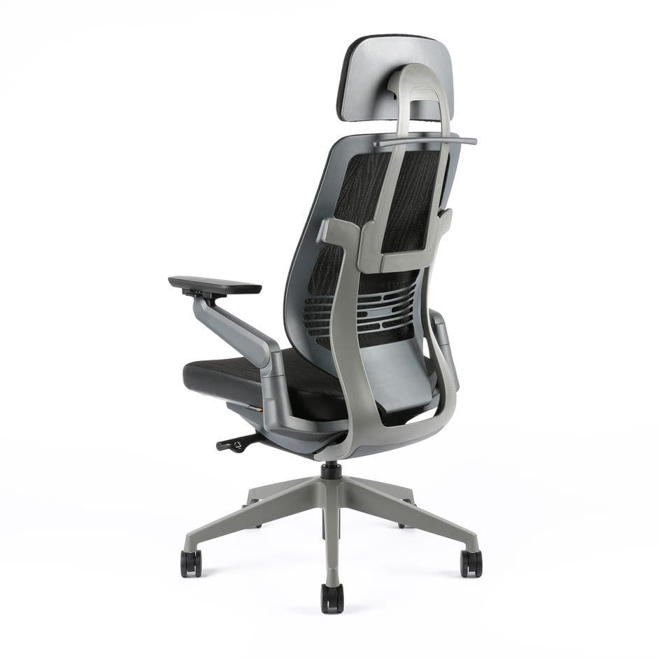 Kancelářská ergonomická židle KARME MESH — více barev Modrá žíhaná - náhled 3