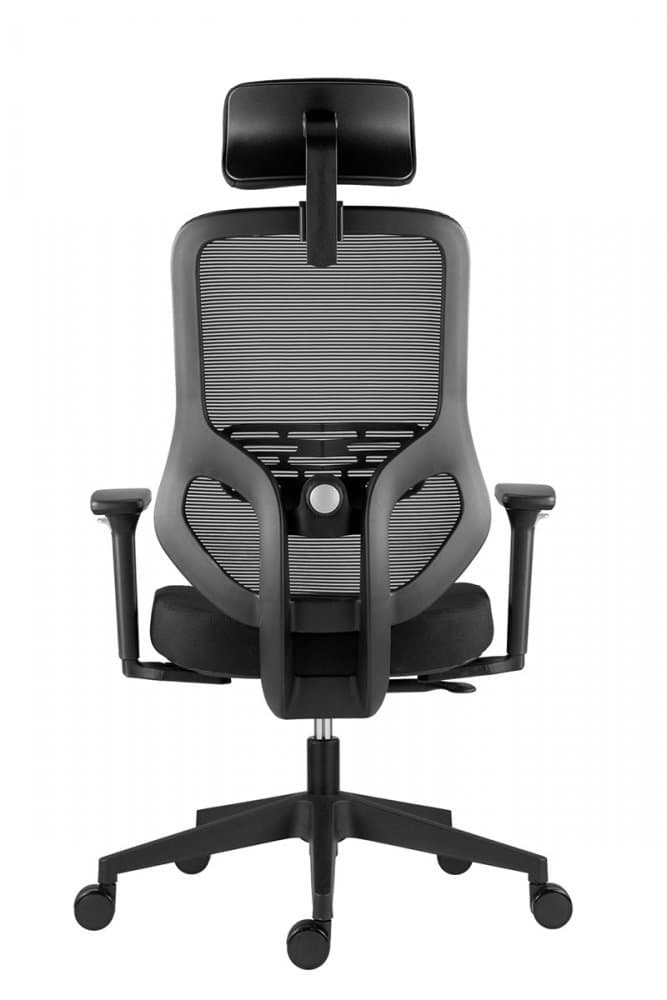 Kancelářská ergonomická židle ATOMIC — látka / síť, černá, nosnost 130 kg Antares - náhled 2