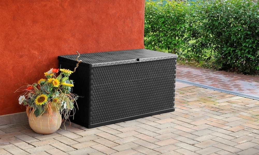 RATTAN zahradní plastový úložný box 420 L - grafit - náhled 2