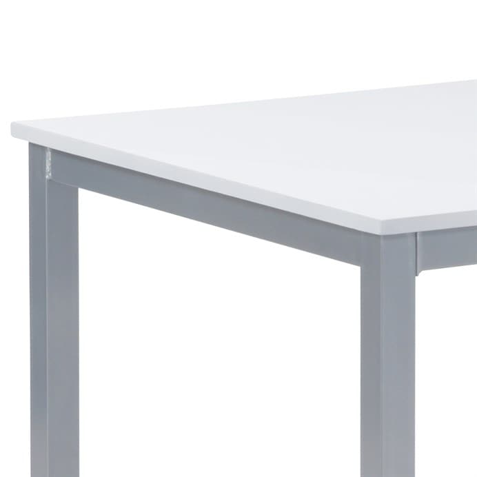 Jídelní stůl TOMSO – 110x70 cm, MDF bílá / šedý lak Autronic - náhled 2