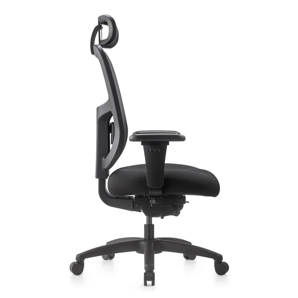 Kancelářská ergonomická židle NATUS Q24 – síťovaná, nosnost 180 kg, záruka 3 roky, více barev modrá - náhled 3