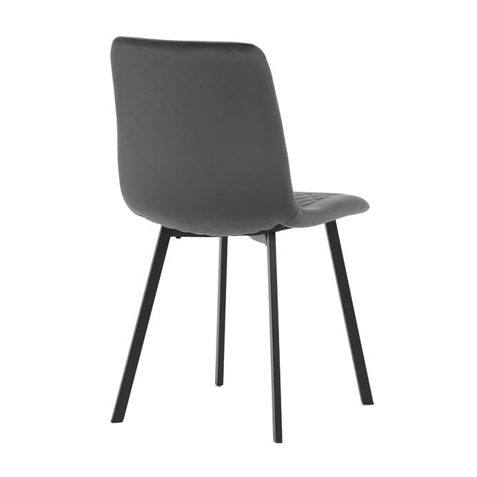 Elegantní jídelní židle NOX – šedý samet, černý kov Autronic - náhled 4