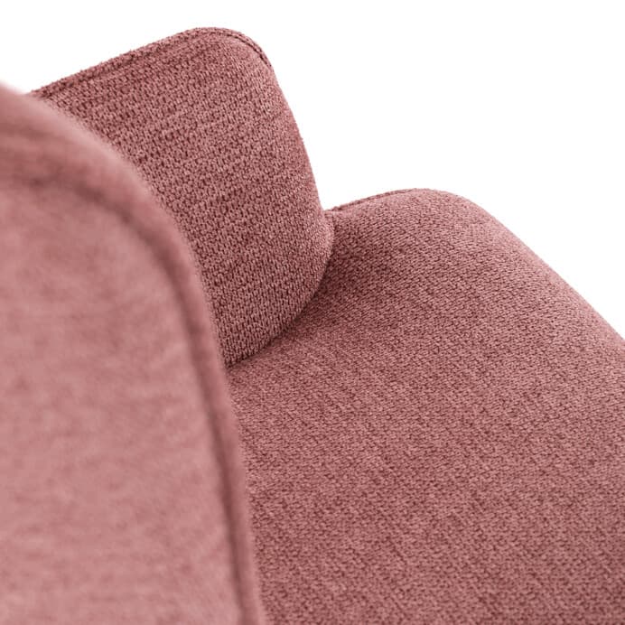 Luxusní relaxační křeslo NUVOLA s taburetem – vodoodpudivá, sametová, růžová látka Autronic - náhled 2