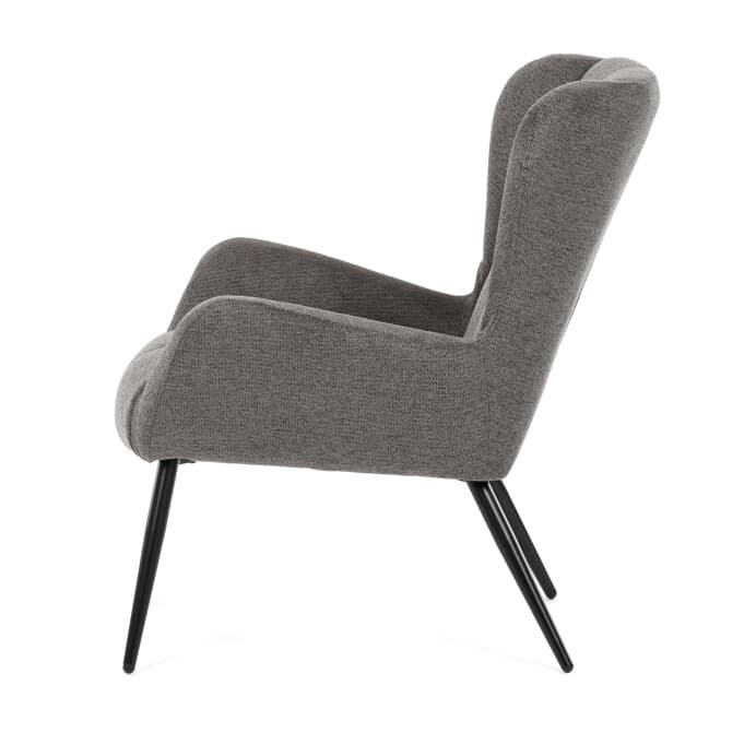 Elegantní šedé křeslo ušák HUG – Autronic - náhled 2
