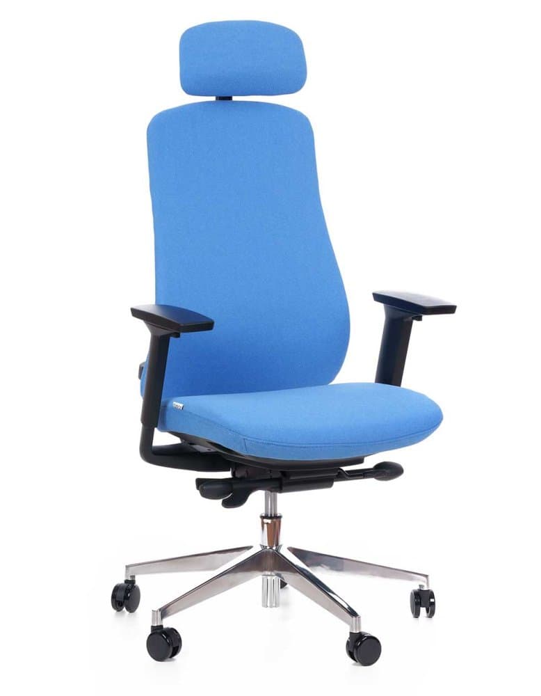 Kancelářská ergonomická židle Sego Terra — látka, více barev, nosnost 120 kg modrá