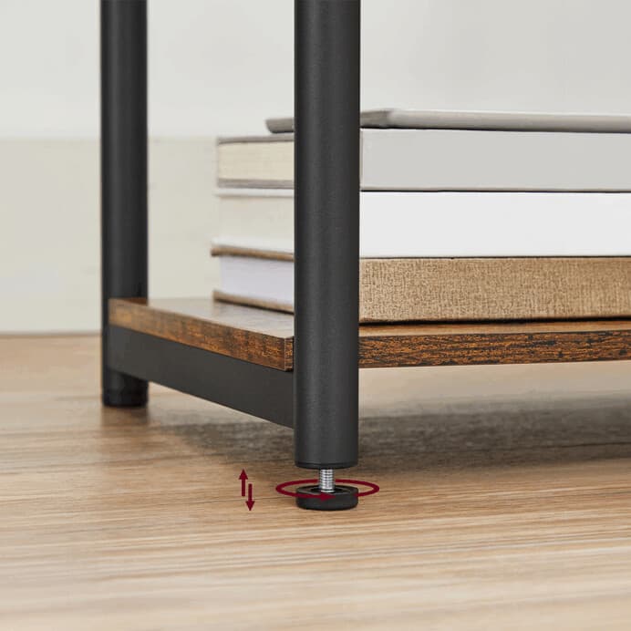 Industriální odkládací stolek FORGE s USB a zásuvkou – MDF, 30x34x58cm Autronic - náhled 5
