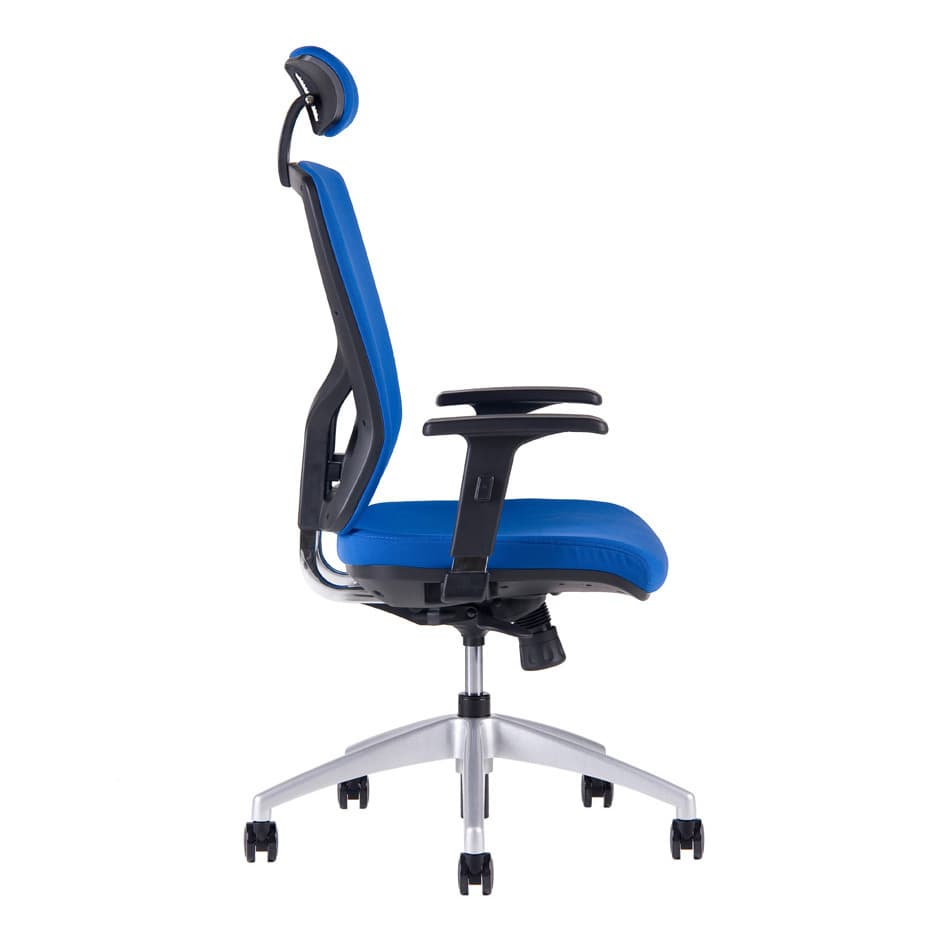 Kancelářská ergonomická židle HALIA SP – s podhlavníkem, více barev Modrá 2621 - náhled 3
