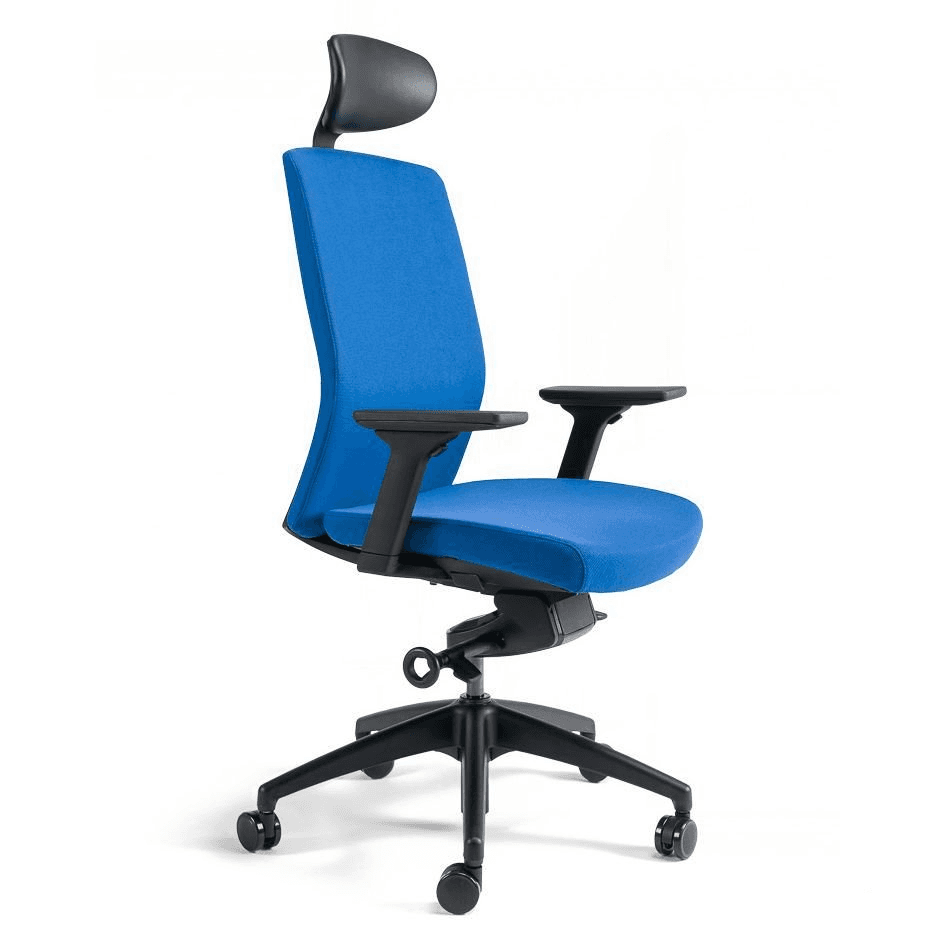 Kancelářská ergonomická židle BESTUHL J2 SP — více barev, s podhlavníkem Modrá 214