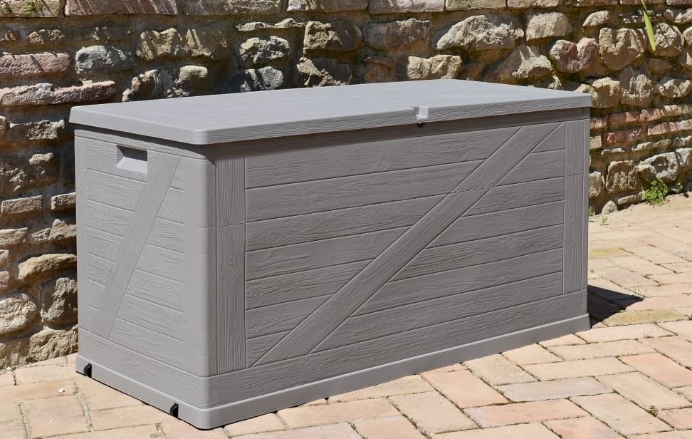 WOOD zahradní plastový úložný box 420 L - světle šedá - náhled 2