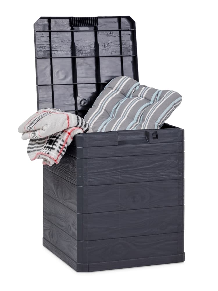 WOODYS zahradní plastový úložný box 90 L - grafit - náhled 3