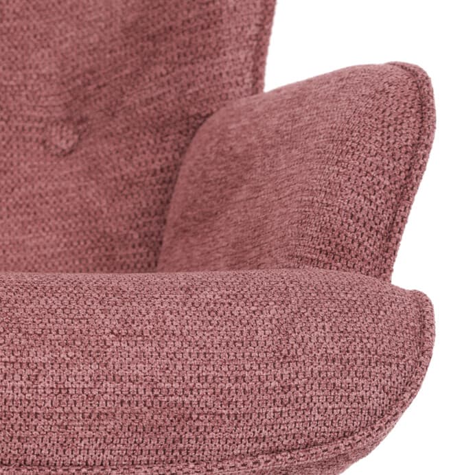 Houpací křeslo YAO – růžová, látka, ergonomický design Autronic - náhled 3