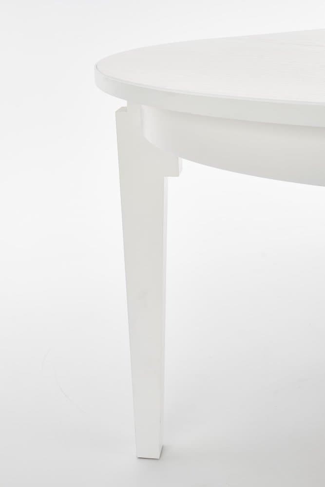 Jídelní kulatý rozkládací stůl SORBUS – 100x100x77 (+100) dřevo, bílá Halmar - náhled 5