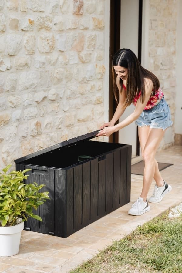 BRAVO zahradní plastový úložný box 270 L - grafit - náhled 5