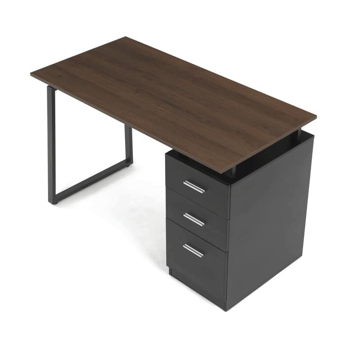 Stylový kancelářský stůl RENO 120x60cm s šuplíky – melamin, ořech Autronic - náhled 5