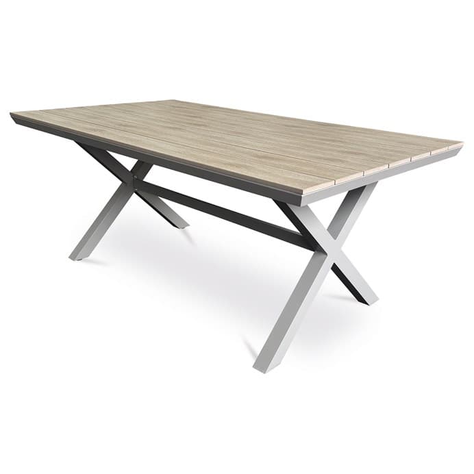 Zahradní stůl DURA – 180x100, polywood, světlý dub, hliník, Autronic - náhled 2