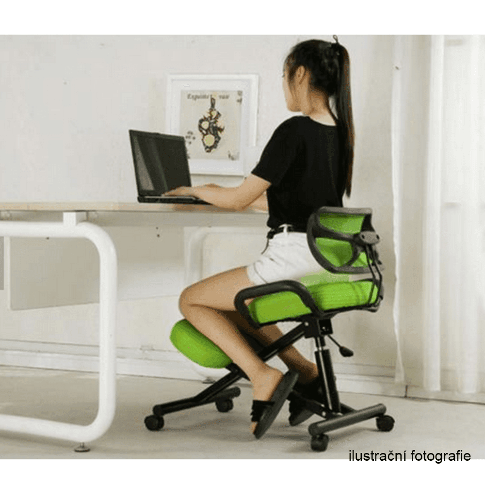 Ergonomická klekačka RUFUS – černá látka, Kondela - náhled 5